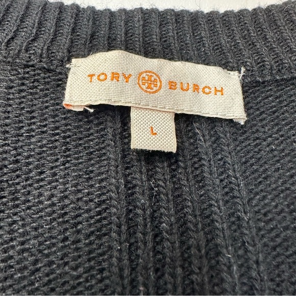 Tory Burch Etta Rhinestone Embellished Knit Pullover Sweater Womens Size Large - Picture 6 of 10